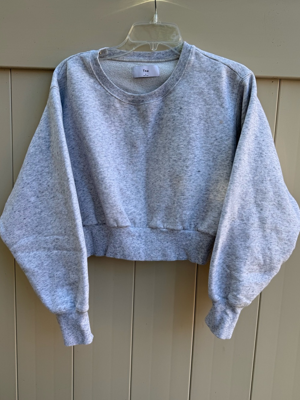 TNA Cropped Crewneck Grey Size Small